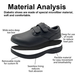 <span class=keywords><strong>Chaussures</strong></span> diabétiques unisexes faciles à enfiler réglables grande taille <span class=keywords><strong>pour</strong></span> hommes et femmes avec une large largeur d'orteils en microfibre <span class=keywords><strong>pour</strong></span> les <span class=keywords><strong>pieds</strong></span> <span class=keywords><strong>gonflés</strong></span> Œdème - Product Image 2