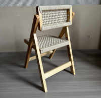Chaise pliante en bois nordique, chaises d'hôtel, chaise pliante en corde