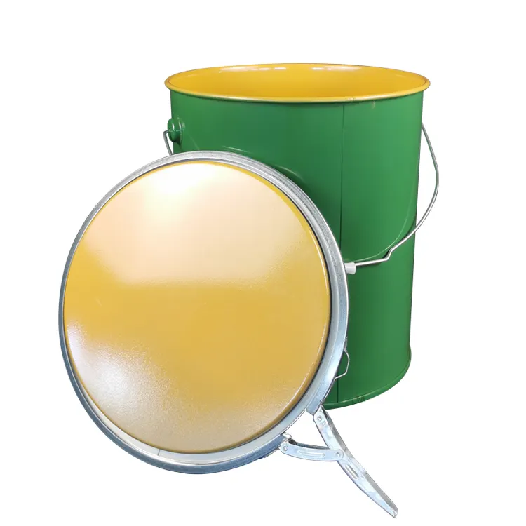 Stalen 5 Gallon Groene 20l Metalen Emmer Open Kop Lege Herbruikbare Vat Trommel Voor Pasta Materialen