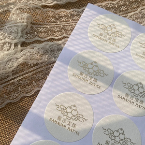 Tùy chỉnh giấy dán logo lá vàng in ấn bao bì chất lượng cao nhãn chai nước hoa hộp nến stickrs - Product Image 2