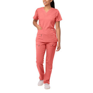 <span class=keywords><strong>Divisa</strong></span> Medica da Donna Nuovo Stile 2024, Completo Uniforme da <span class=keywords><strong>Infermiera</strong></span> con Top con Zip a V e Pantaloni Jogger Elasticizzati da Ospedale all'Ingrosso - Product Image 4