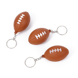 QY Foam Sports Ball Keychain Tennis Golf Soccer Basketball Baseball Round <b>Key</b> <b>Ring</b> Souvenir Gift - Product Image 1