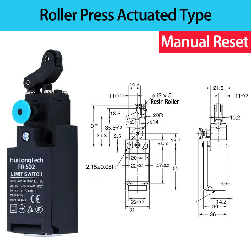FR502 Type à actionnement par rouleau