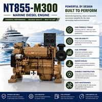 Moteur diesel marin refroidi par eau Cums NT855-M300 1800 tr/min 4 temps pour remorqueurs, navires de pêche et bateaux de travail commerciaux