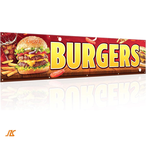 Bandera De Hamburguesa 3x5 Pies: Negocio De Publicidad Y Banner De Alimentos
