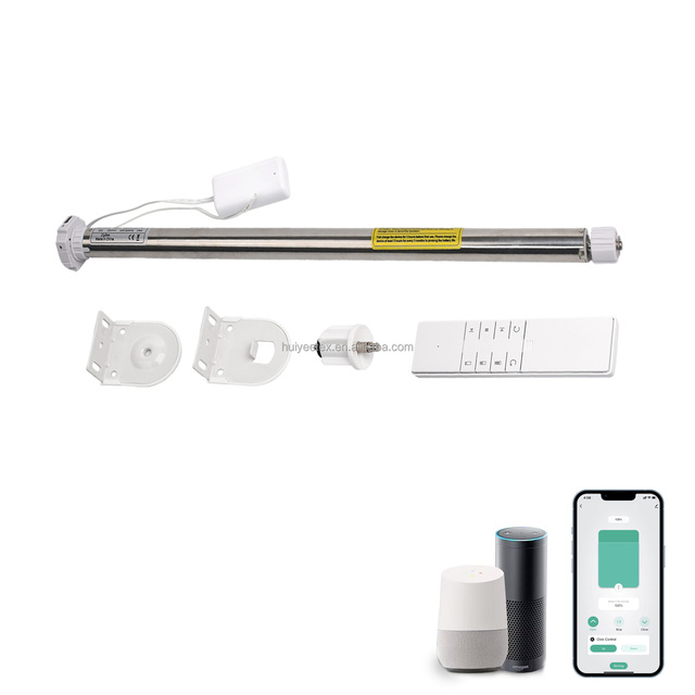 Zigbee Motorized Blinds Rechargeable Roller Blind Motor for 1-1/8" (28mm) Tube Blinds Compatible With Wifi Control Alexa Google