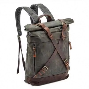Sac à dos pliable pour moto, échantillon gratuit, sacoche de selle décontractée imperméable cirée pour porte-bagages arrière de moto - Product Image 3