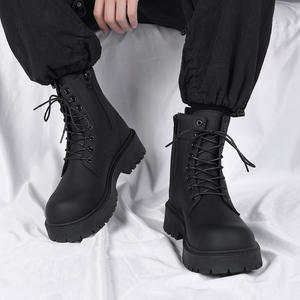 Bottes de travail de chantier d'hiver confortables en cuir véritable résistantes à l'usure imperméables antidérapantes unisexes montagne - Product Image 2