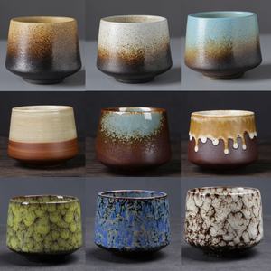 Tazas de Cerámica Hechas a Mano de 7oz/200ml, Taza de Té Kung <span class=keywords><strong>Fu</strong></span>, Multi-Estilo, Retro, Esmalte de Hierro, Cerámica Gruesa, Taza de Café Japonesa - Product Image 3