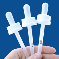 Bouchon de pipette en plastique calibré avec compte-gouttes marqué pour couvercles et fermetures de bouteilles d'huile essentielle de pipette graduée en verre