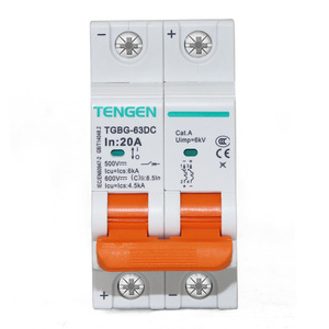 Interruptor de circuito CC Tengen Tgbg-63dc 20A 500V para paneles fotovoltaicos - Product Image 1