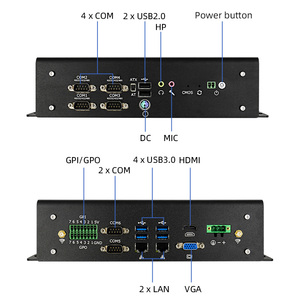 <span class=keywords><strong>PC</strong></span> industriel embarqué sans ventilateur Intel Core 6e, 7e, 8e génération Mini <span class=keywords><strong>PC</strong></span> 6x RS232/RS485 GPIO Châssis de serveur Win10/11/Linux - Product Image 2