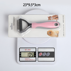 Manufacturer customized dog hair special cleaning artifact hair removal comb <b>pet</b> golden knot knife comb knotting hair <b>brush</b> - Product Image 3
