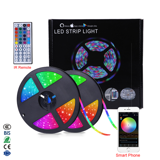 5M 10M SMD 5050 2835 Smart Wifi 12V Flexible RGBW Remote De Tiras Led RGB Waterproof Led Strip Lights,Luces Led,Led Light Strip