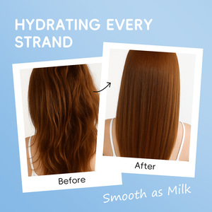 Shampoo hydratant pour <span class=keywords><strong>cheveux</strong></span> LAIKOU au lait de collagène et à l'huile d'argan, brillance, adieu la sécheresse, douceur soyeuse, shampooing de luxe 400 ml - Product Image 4