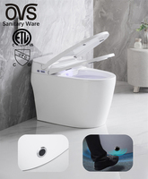 OVS CUPC ETL Certificat Céramique Auto Flush One Piece Intelligent Bidet Toilettes Salle de Bain Wc Électrique Intelligent Toilette Wi