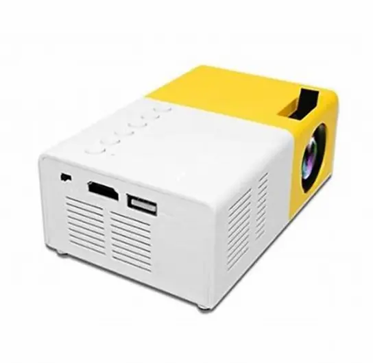 Recargable haz de mano pequeña casa portátil de bolsillo Led Mini proyector J9