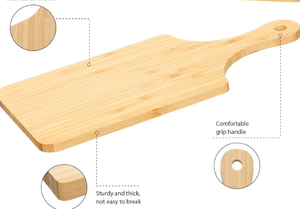 Tabla de Cortar de Bambú Ecológica Personalizada de Doble Cara con Asa, Apta para Lavavajillas, Rectangular, para Cocina - Product Image 5