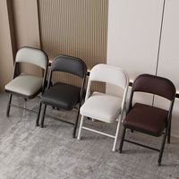 Chaise pliante pour fête, chaises pliantes en plastique, chaise pliante à structure métallique, noire