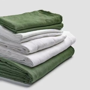 Draps de lit 100% lin, couleur unie, ensemble de literie en lin français 4 pièces, couleur unie, housse de couette en lin pur, draps de lit en lin - Product Image 6