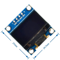 Modul OLED Tipe Standar 0,96 Inci Warna Putih Biru Kuning 128X64 OLED I2C IIC Driver Chip SSD1315 Kemasan Anti-statis