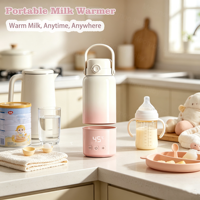 Chauffe-biberon OEM/ODM sans BPA, chauffe-biberon pour bébé, rechargeable sans fil USB, chauffe-lait portable détachable, chauffe-lait de voyage