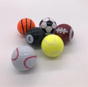 Football 6 Pcs Gift Balls Logo Customized Brand-new Football Basketball Shaped Sport Golf Ball Custom