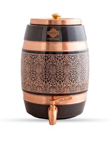 Dispensador de Agua Antiguo Náutico Tallado en Cobre Puro Chapado en Oro con Capacidad de 5L y Tamaño Personalizado, el Mejor Diseño y Calidad - Product Image 2