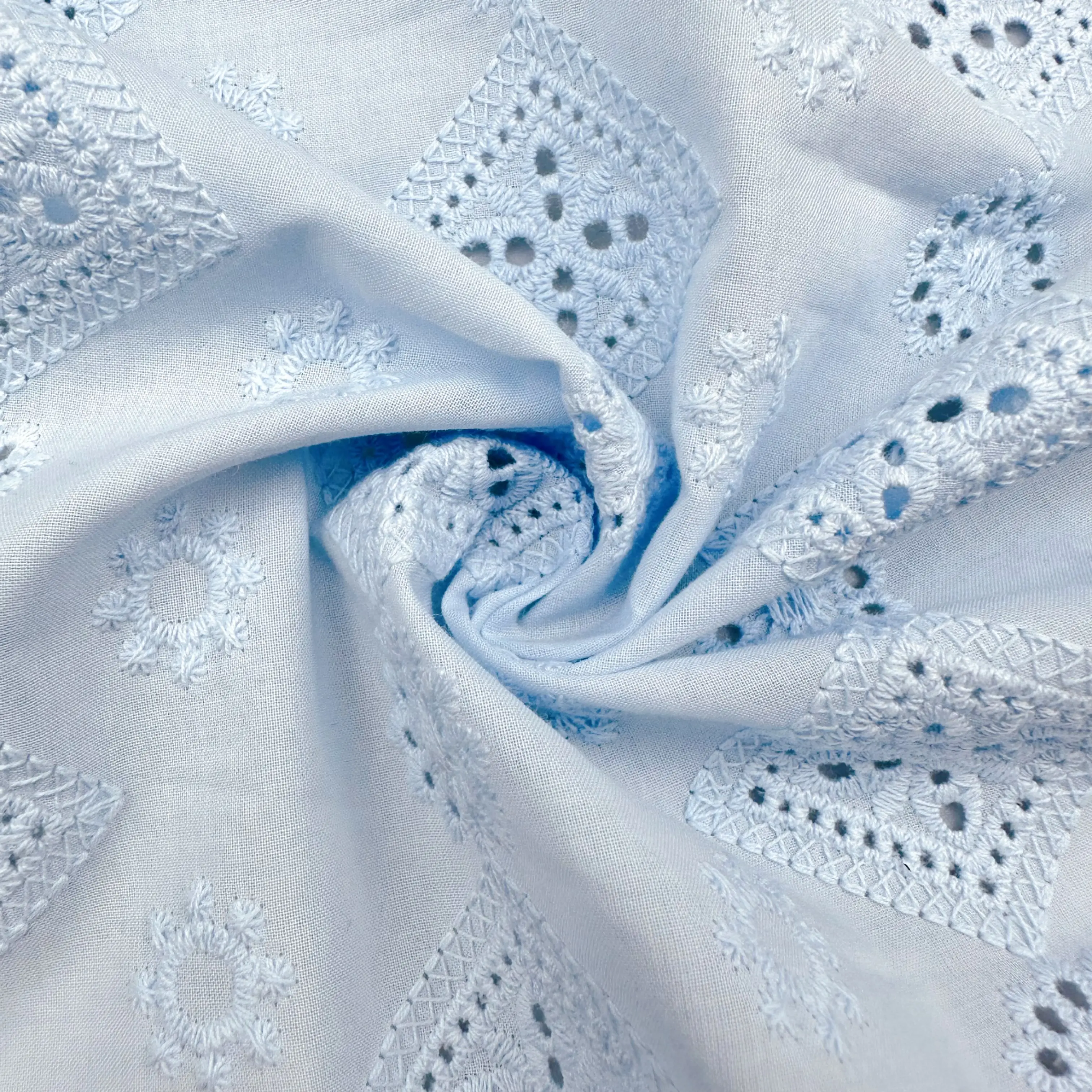 Renda 100% katun lubang kain bordir kain katun kain bordir untuk gaun