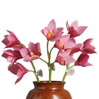 Enkelvoudige kunstmatige Cymbidium bloem, nep Cymbidium orchidee, tafelvaas huwelijksdecoratie bloemstuk