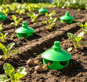 Piège à limaces et escargots en plastique pour le contrôle des parasites du jardin, dispositif de protection des légumes en extérieur, outil répulsif d'insectes pour plantes et pelouses - Product Image 4