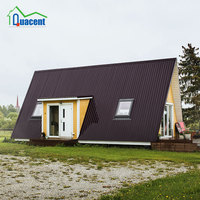 Triangle en bois préfabriqué moderne de style alpin personnalisé petite maison modulaire kits de cabine à cadre en A pour villa