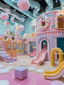 Centre de jeux intérieur pour enfants, aire de jeux souple, parc de trampolines et maisons de jeu de rôle, équipement de divertissement parfait - Product Image 5