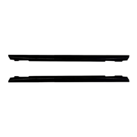 Spoiler de bas de caisse extérieur en ABS noir brillant et motif carbone compatible avec Mercedes-Benz CLS C218 X218 2011-2017