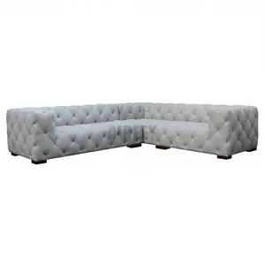 AIRFFY OEM/ODM Diwan Couch Sofa Set moderne weiße L-Form Sofa bezug Top Narben leder große weiße Luxus Stoff Sofa Section als