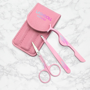 Private label Logo In Acciaio Inox strumenti di ciglia set sopracciglio applicatore ciglia <span class=keywords><strong>forbici</strong></span> rosa ciglia <span class=keywords><strong>forbici</strong></span> pinzette - Product Image 1