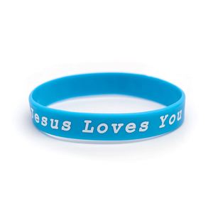 Pulseras de Silicona con la Frase 'Jesús Te Ama', Pulseras de Goma Cristianas Motivacionales, Pulsera Religiosa Inspiradora, Regalos para la Iglesia - Product Image 5