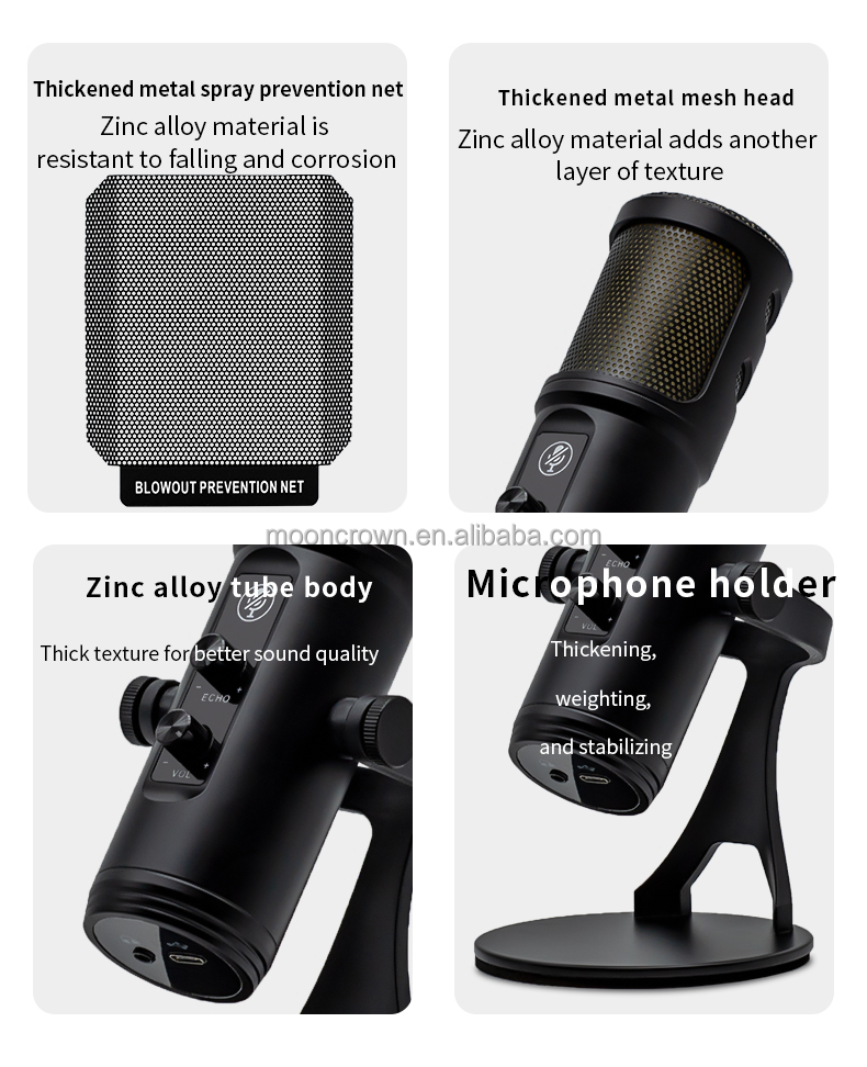 micooo  ZX776 Condenser Mic - Ideal for Podcasts, Gaming, and More