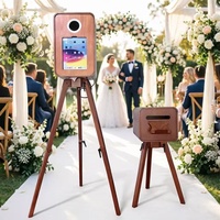 Machine photobooth, cabine photo, photomaton en bois pliable pour mariages, fêtes et événements