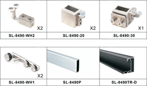 Système coulissant moderne en acier inoxydable à 90 degrés <span class=keywords><strong>Eprotect</strong></span> Quincaillerie de porte de douche en verre sans cadre Porte en verre pour salle de bain - Product Image 3