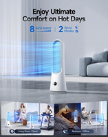 Ventilateur tour sans pales intelligent Tuya, contrôlé par application, avec circulation d'air pour la pièce