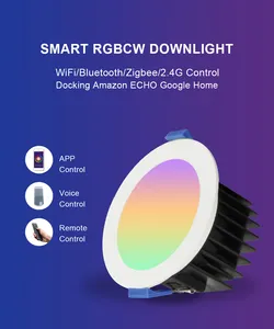 Akıllı tavan ışık özelleştirmek tuya wifi apple HomeKit RGB CCT 2700k -6500k 8W 10W akıllı led downlight oturma odası ev