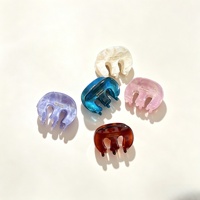 Nouveauté : Lot de mini pinces à cheveux en acétate de 4 cm avec logo personnalisé, petites pinces à frange latérales pour cheveux fins
