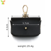 Sac à bijoux en cuir PU tendance, mini porte-bague, boîte de rangement, coussin anti-perte, porte-bague pour collier de chien