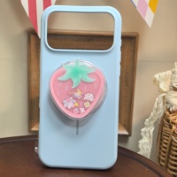 Support de téléphone magnétique rétractable à adsorption puissante, motif dessin animé mignon, pour coques de téléphone magnétiques
