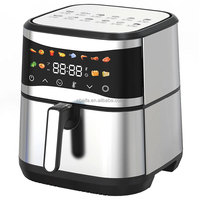 Friteuses à air chaud électriques intelligentes Aifa 4L 6L 8L Series avec écran tactile, sans huile, saines, avec couvercle en acier inoxydable