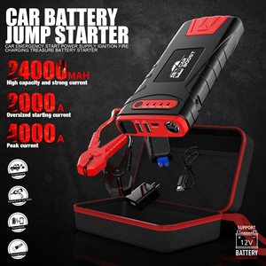 Démarreur de <span class=keywords><strong>batterie</strong></span> de voiture portable 24000mAh 4000A intelligent, <span class=keywords><strong>batterie</strong></span> externe 12V, démarreur de <span class=keywords><strong>batterie</strong></span> de voiture, écran LCD, câbles pour moto et camion - Product Image 2