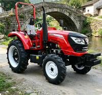 Traktor Roda Kecil Kompak Efisien Berkualitas Ekspor, Disetujui CE EPA, Dilengkapi Front End Loader dan Backhoe Digger