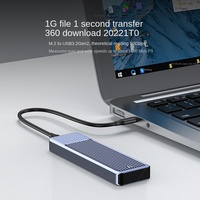 Kotak Hard Disk Mobile Aluminium Alloy Biru M.2 Grosir Pabrik, NVMe/NGFF Dual Protocol Solid State Drive Universal