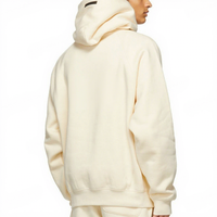 Sweat-shirts à capuche en molleton 100 % coton pour homme – Extensibles, coupe oversize, motif floqué couleur avoine foncé, impression personnalisée, anti-plis, coupe-vent